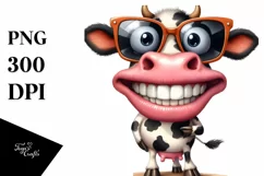 Cow Sunglasses Big Eyes Confused Goofy Smile Product Image 1