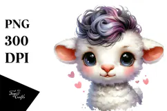 Cute Baby Lamb, PNG Product Image 1