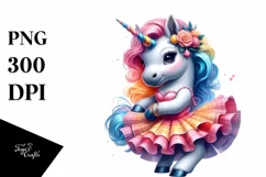 Colorful Baby Unicorn Salsa Dancer PNG Product Image 3