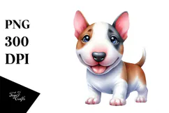 Baby Bull Terrier with Big Eyes PNG Product Image 1