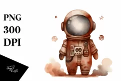 Whimsical Astronaut Girl Clipart Product Image 1