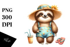 Cute Baby Sloth in Beachwear Product Image 1