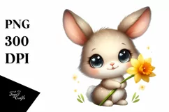 Easter Bunny Flower, Clipart |T-shirt, Mug PNG Product Image 8