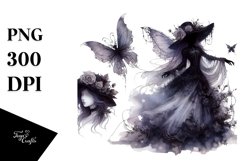 Washed Gothic Fairy | Watercolor Clipart Product Image 1