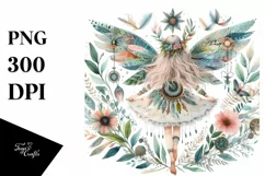Detailed Boho Fairy | Watercolor Clipart Product Image 1