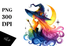 Vibrant Witch in the Style of PNG Product Image 1