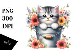 Cute Baby Cat with Big Eyes PNG Product Image 1