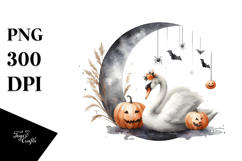 Swan Dressed for Halloween, PNG Product Image 1