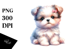 Baby Dog Tennis Play | Sublimation Clipart Product Image 1