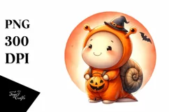 Cute Baby Snail Halloween PNG Product Image 3