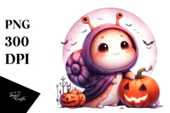 Cute Baby Snail Halloween PNG Product Image 1