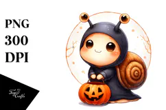 Cute Baby Snail Halloween PNG Product Image 1