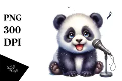 Singer Look Baby Panda PNG Product Image 1