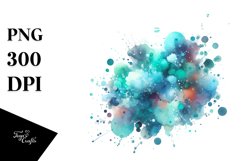 Colorful Cyan Watercolor Particles Product Image 3