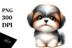 Baby Shih Tzu with Big Eyes PNG Product Image 1