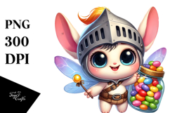 Smiling Baby Fairy Knight PNG Product Image 1