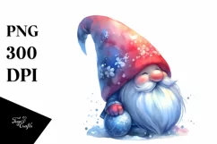 Washed Vibrant Watercolor Gnome PNG Product Image 3