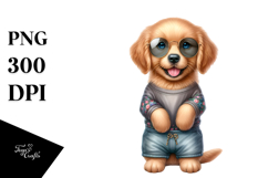 Golden Retriever Watercolor Clipart Product Image 1