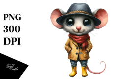 Standing Mouse Big Eyes Clipart Product Image 1