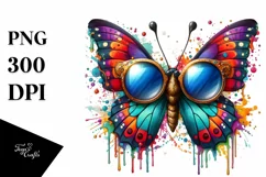Quirky Butterfly Sunglasses Vibrant Artistic Style Product Image 1