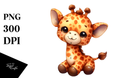 Vibrant Brownish Giraffe Plush Clipart Product Image 1