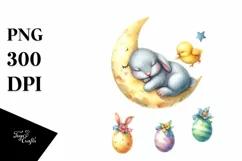 Easter Bunny Clipart |T-shirt, Mug PNG Product Image 1
