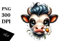 Funny Baby Cow, PNG Product Image 1