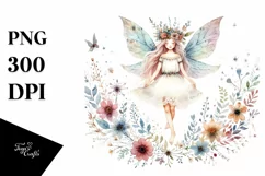 Detailed Boho Fairy | Watercolor Clipart Product Image 3