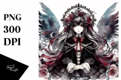 Watercolor Gothic Girl | Summer Sticker Product Image 1