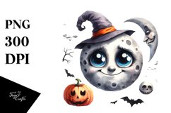 Vibrant Halloween Moon Clipart Product Image 1
