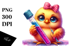 Baby Chicken with Test Tube PNG Product Image 1