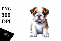 Vibrant Cute Bulldog Sticker Design | Clipart Product Image 3