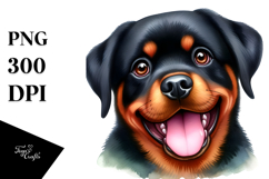 Cute Baby Rottweiler, PNG Product Image 1