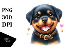 Cute Baby Rottweiler PNG Product Image 1