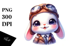 Vibrant Smiling Baby Bunny, High-Quality PNG Product Image 1
