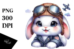 Vibrant Smiling Baby Bunny, High-Res PNG Product Image 1