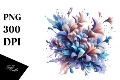 Glossy Lobelia with Material | Watercolor Clipart Product Image 3