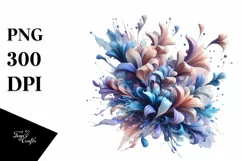 Glossy Lobelia with Material | Watercolor Clipart Product Image 3