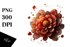 Abstract Glossy Marigold Made of PNG Product Image 1
