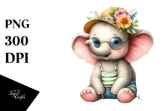Baby Elephant Beachwear PNG Product Image 1