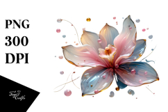 Abstract Glossy Orchid PNG Product Image 1