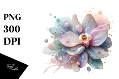 Abstract Orchid Stained , PNG Product Image 1