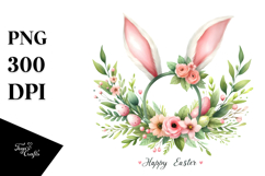 Easter Girly Bunny Ears PNG Product Image 1