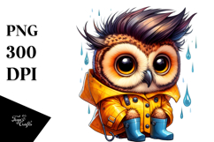 Cute Baby Owl Sitting PNG Product Image 1