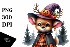 Vibrant Baby Elk Halloween Clipart Product Image 3