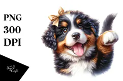 Cute Bernese Mountain Dog, Transparent PNG Product Image 1