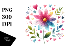 Simple Cute Boho Flower PNG Product Image 1