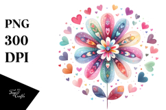 Simple Cute Boho Flower PNG Product Image 1
