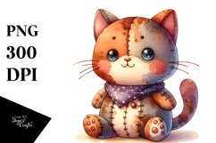 Vibrant Baby Plush Cat with Visible Sews | Sublimation | Product Image 3