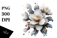 Abstract Glossy Gardenia Material PNG Product Image 1